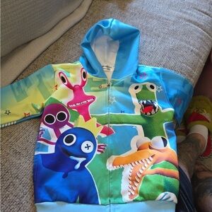 Colorful Kids Hoodie with Rainbow Friends